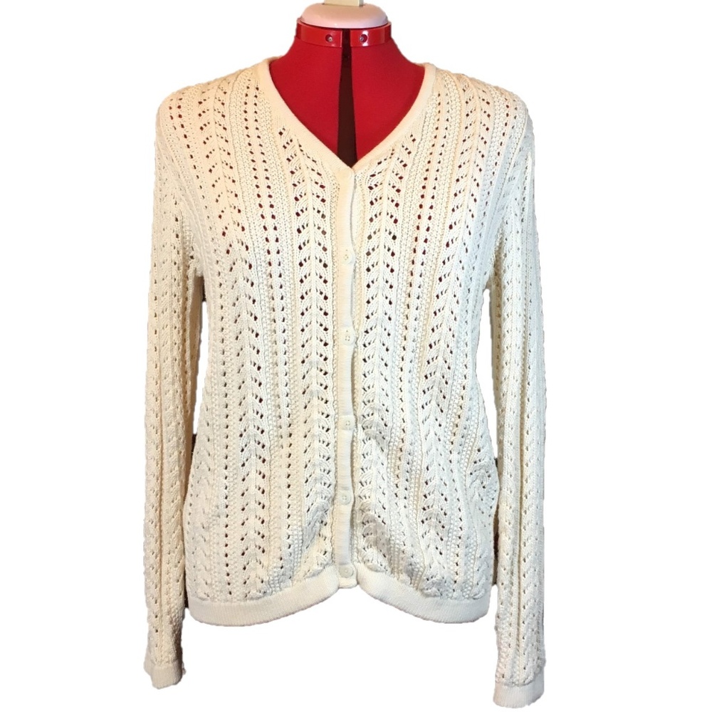 Eddie Bauer Women's V-Neck Cardigan, Sz M (EUC)